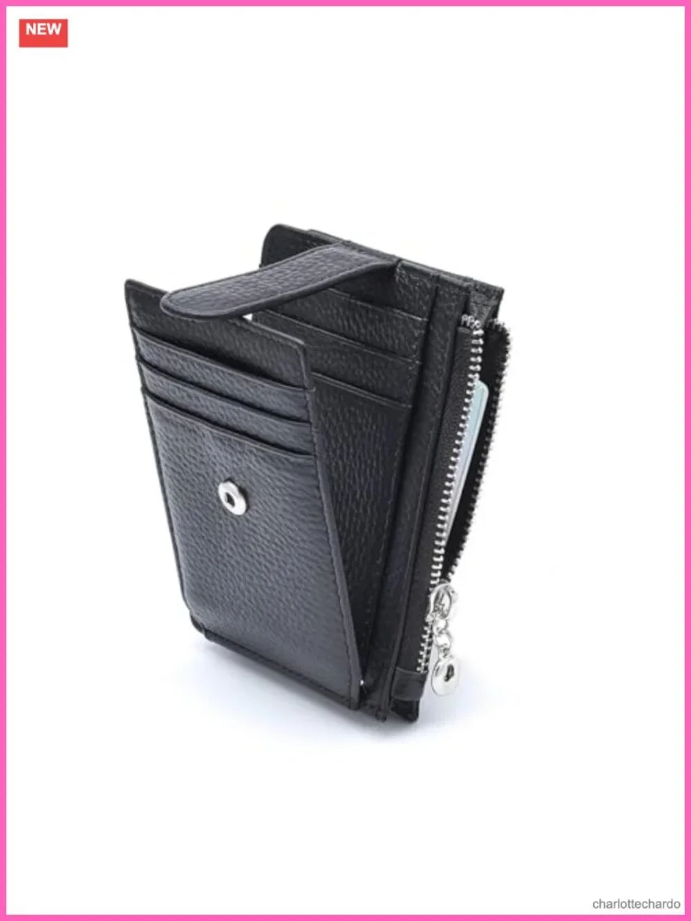 Genuine Leather Slim Wallet RFID Blocking Card Holder Women Small Minimalist